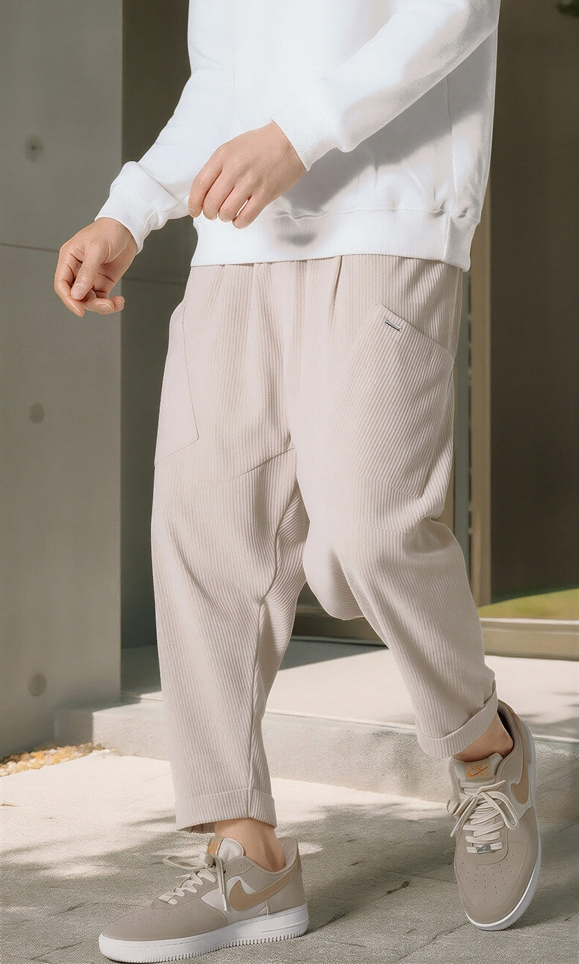QABA’IL Sarouel Design Kadife in Beige