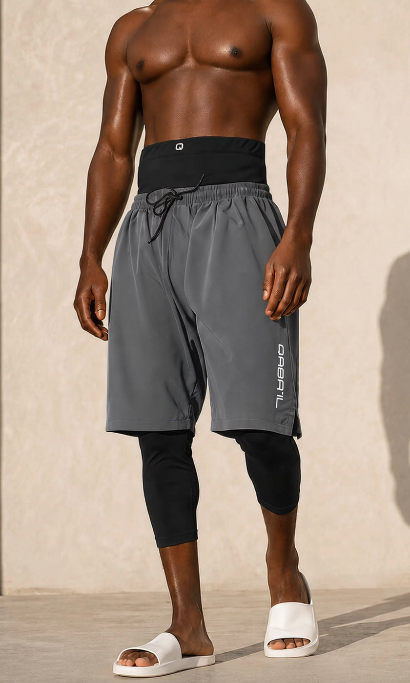 QABA’IL Halal Swim Shorts in Dark Grey