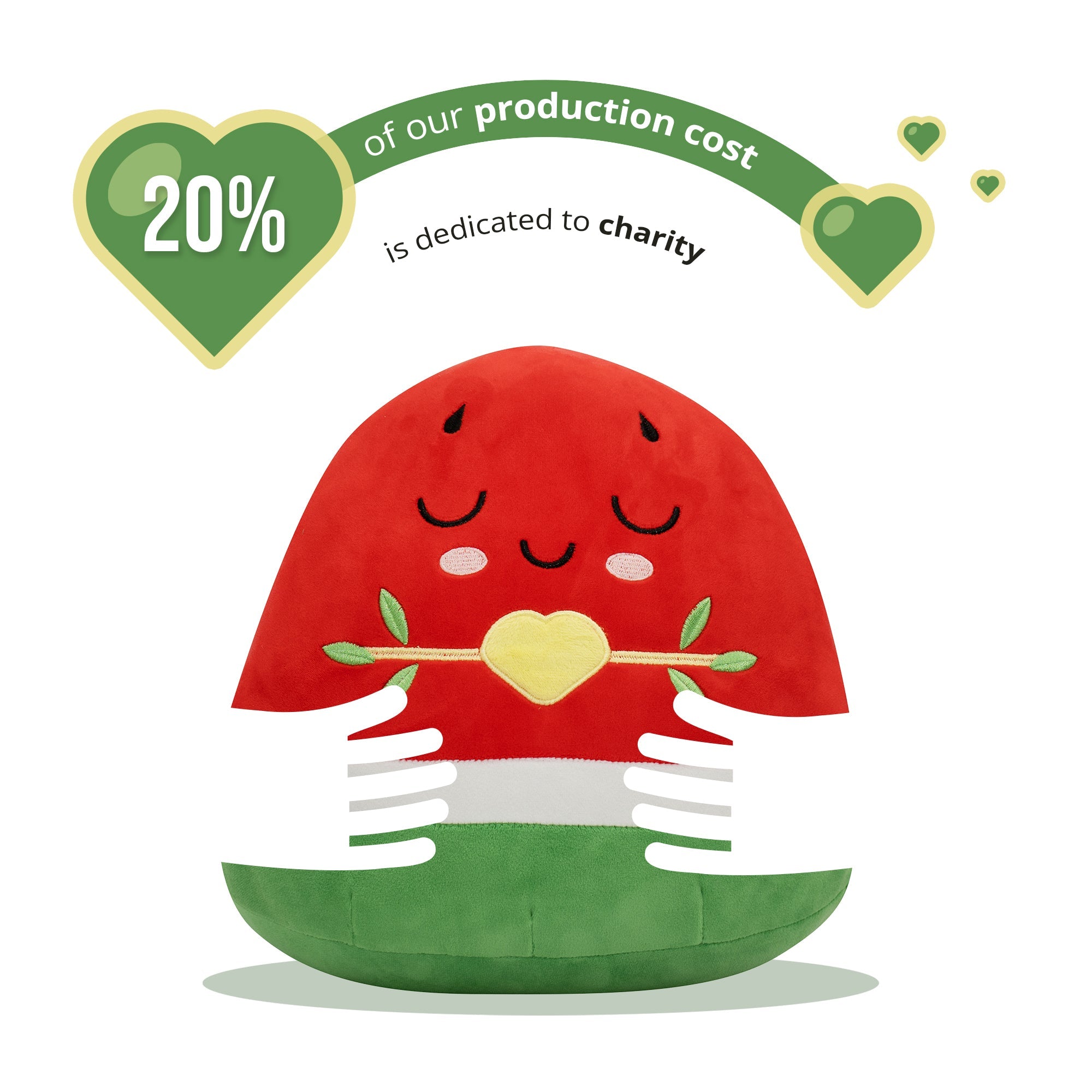 Watermelon Plushie - 30cm Soft Cuddly Pillow Adorable Fruit Plush Muslim Doll | A beautiful Ramadan and Eid gift for loved ones