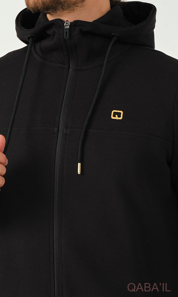  QL Relaxed Set Jacket PREMIERE in Black and Gold - QABA'IL,