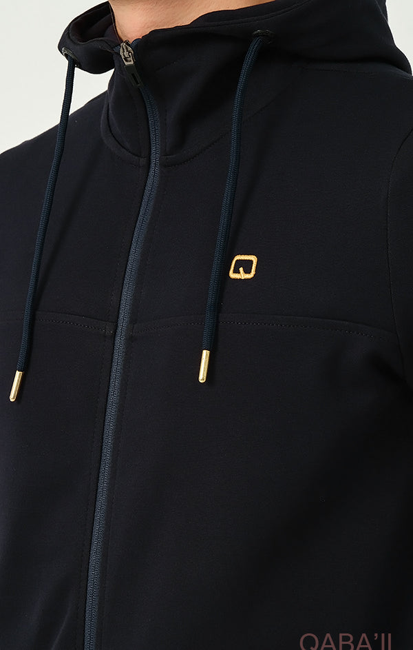 QL Relaxed Set Jacket PREMIERE in Navy Blue and Gold - QABA'IL,