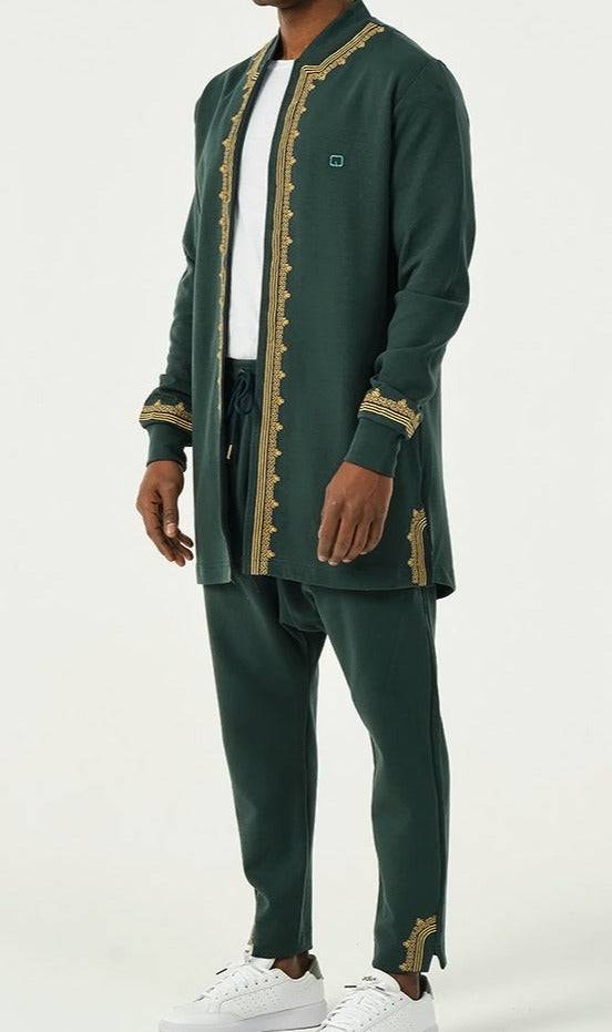 QABA’IL Etniz Set Menara in Emerald Green and Gold