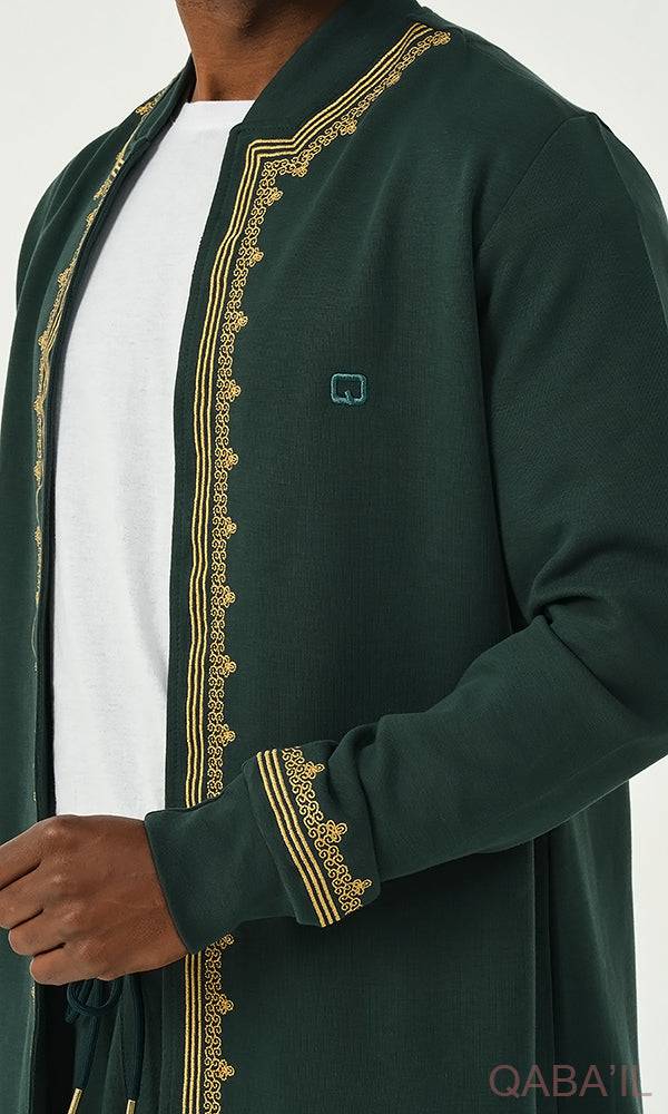 QABA’IL Etniz Set Menara in Emerald Green and Gold