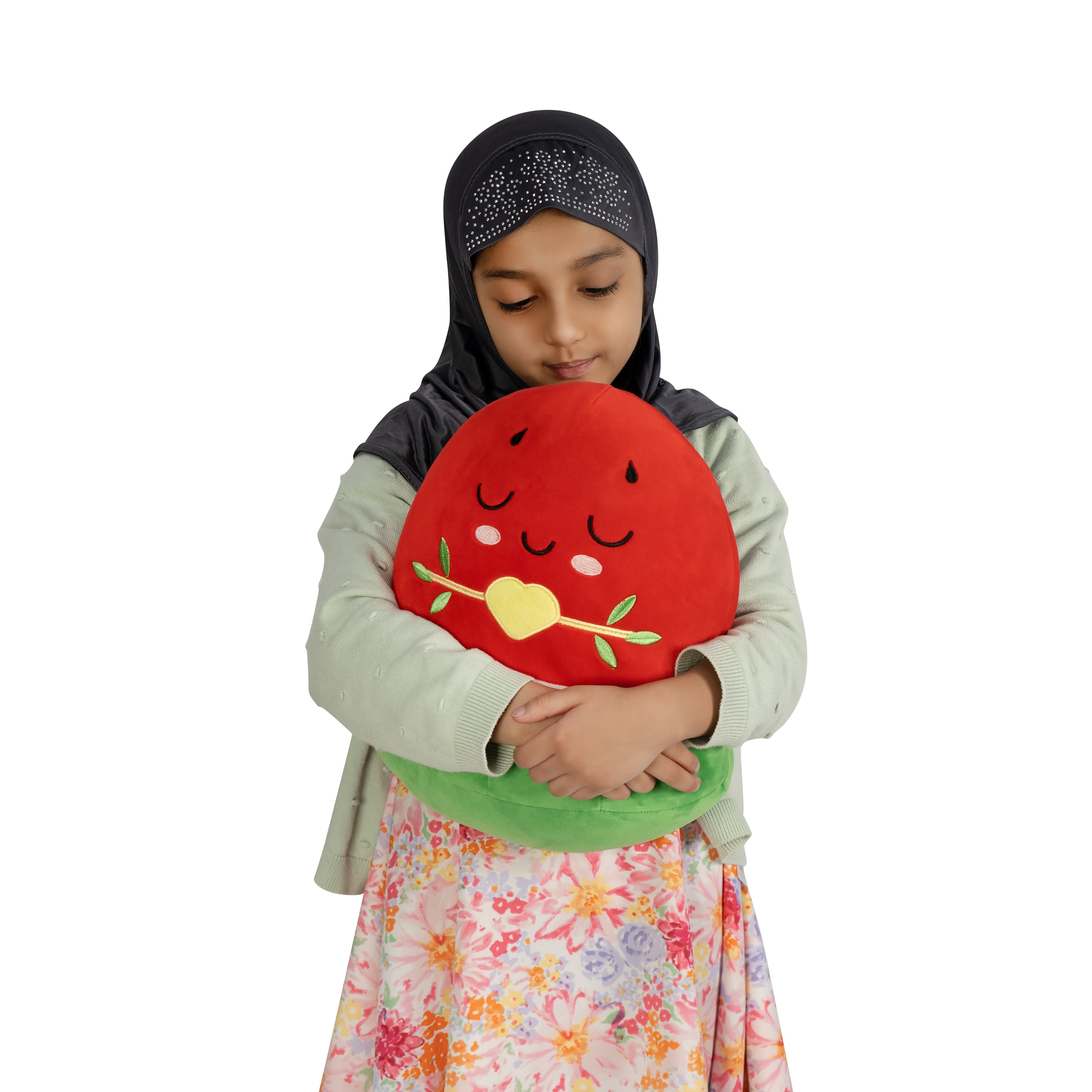Watermelon Plushie - 30cm Soft Cuddly Pillow Adorable Fruit Plush Muslim Doll | A beautiful Ramadan and Eid gift for loved ones