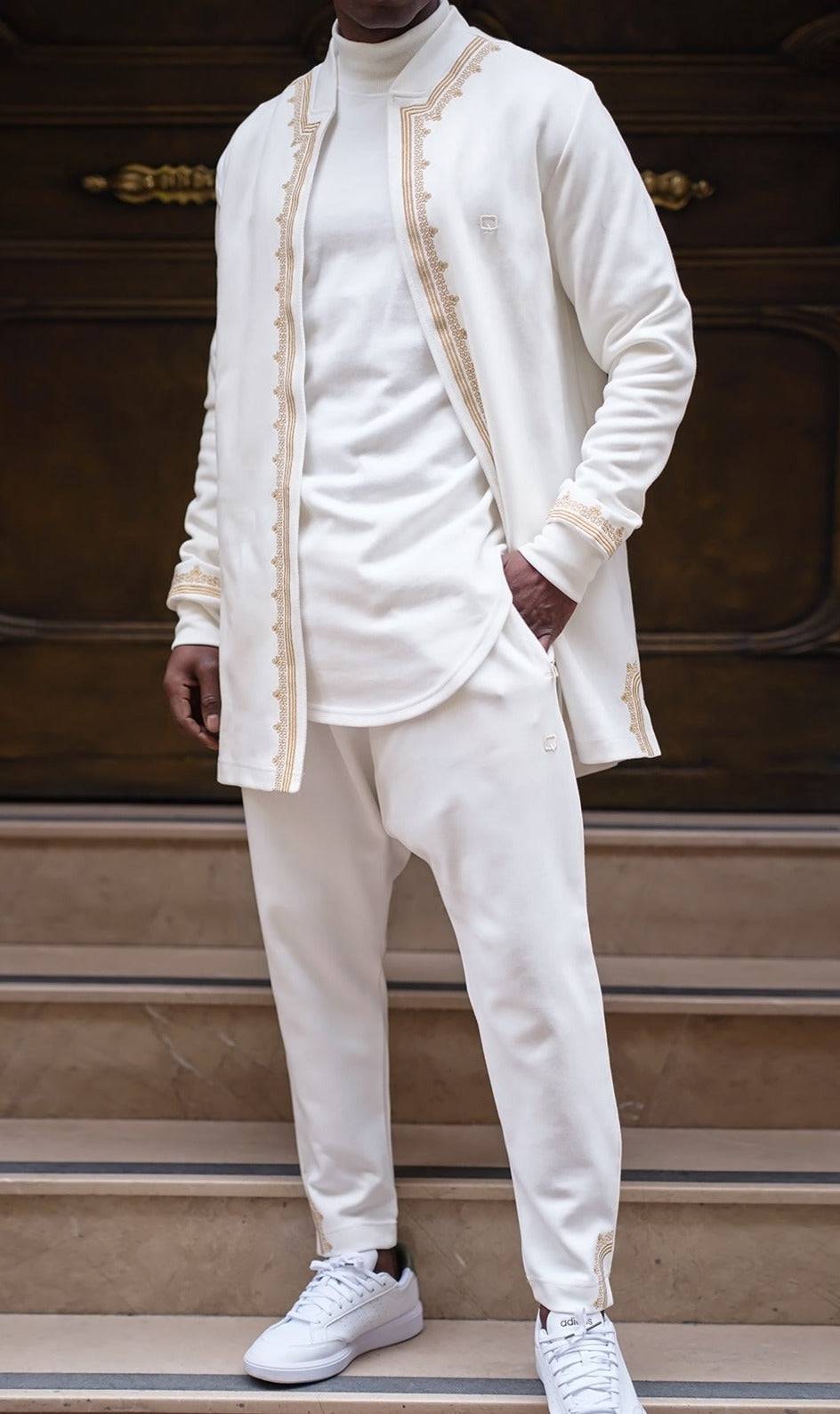 QABA’IL Etniz Set Menara in Cream and Gold