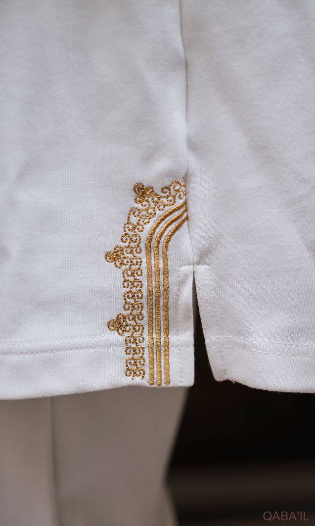 QABA’IL Etniz Set Menara in Cream and Gold