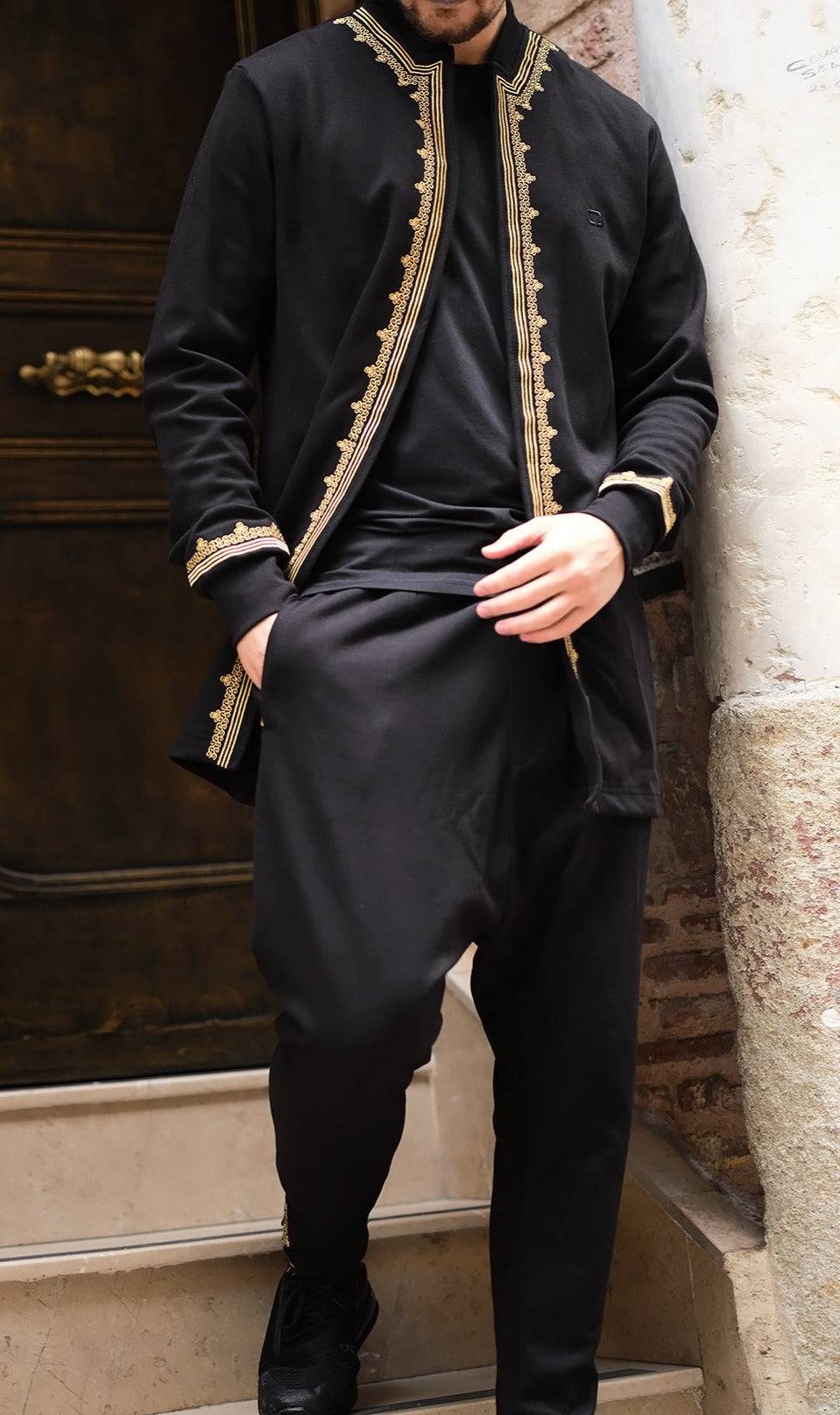 QABA’IL Etniz Set Menara in Black and Gold