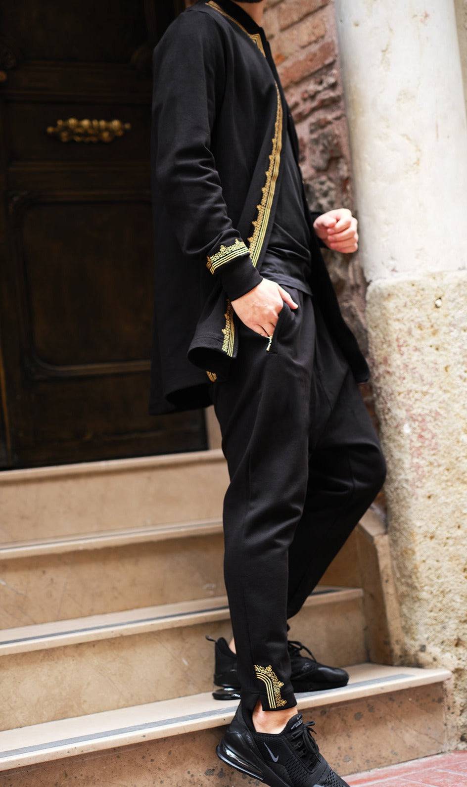 QABA’IL Etniz Set Menara in Black and Gold
