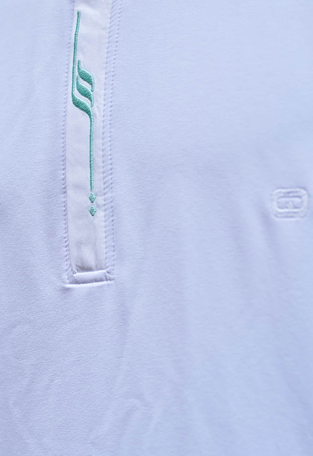  QL Short Kamisweat Subtil in White and Mint - QABA'IL,