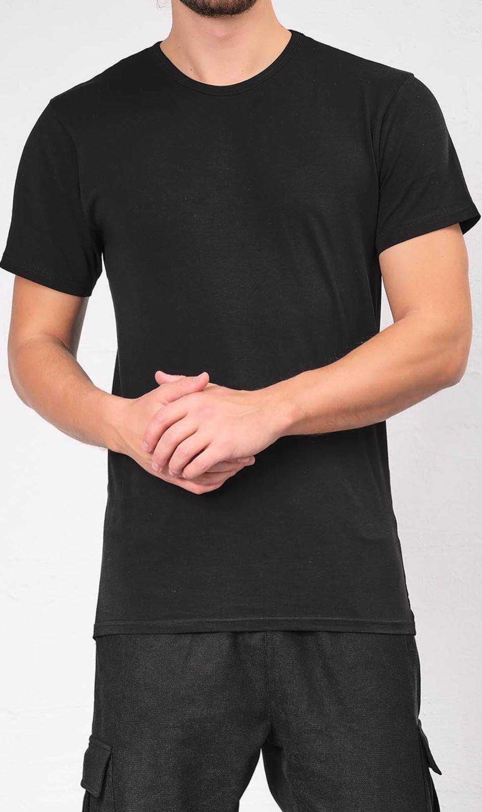 QL BAZ Longline T-Shirt Black (Pack of 2)