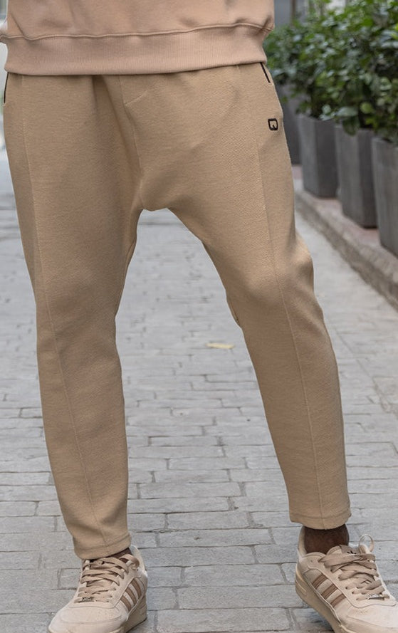  QL Relaxed Trousers City in Beige - QABA'IL,