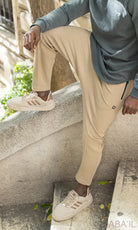  QL Relaxed Trousers City in Beige - QABA'IL,