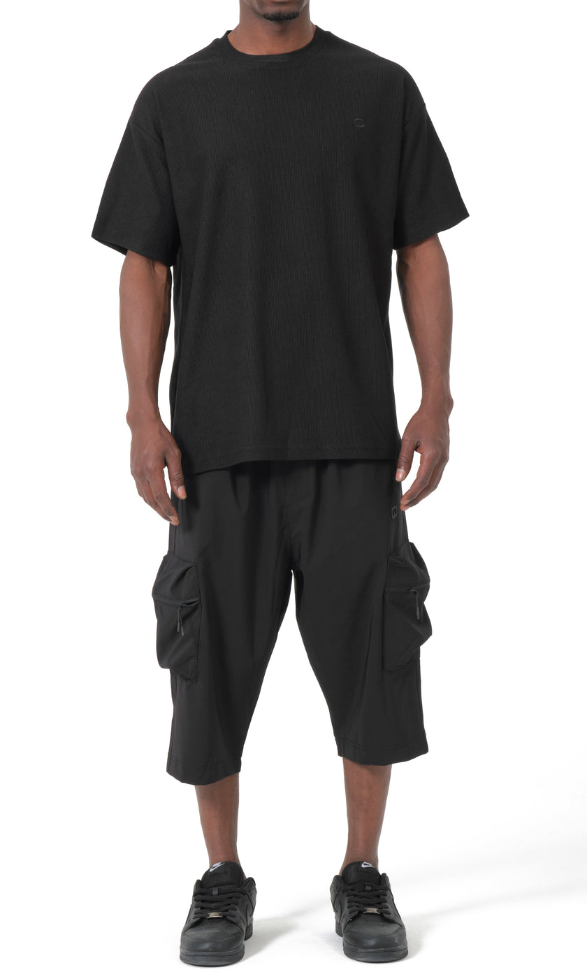QABA’IL Court Trail Cargo Shorts in Black