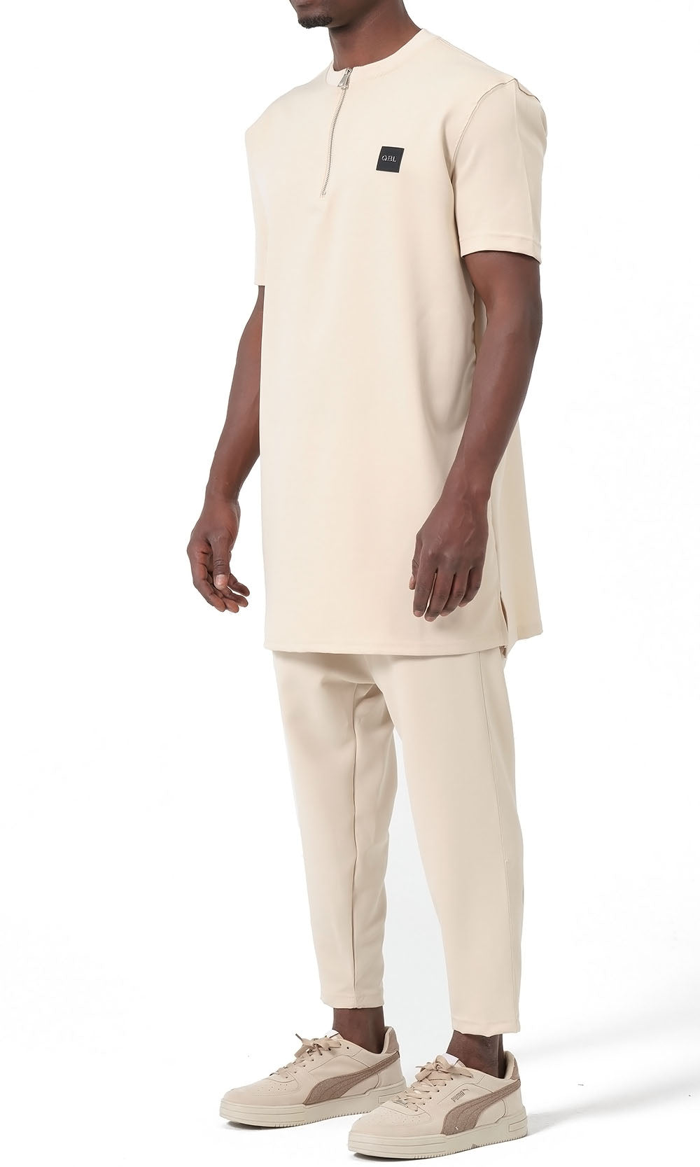 QTE2001 Short Qamis Set Silent in Beige
