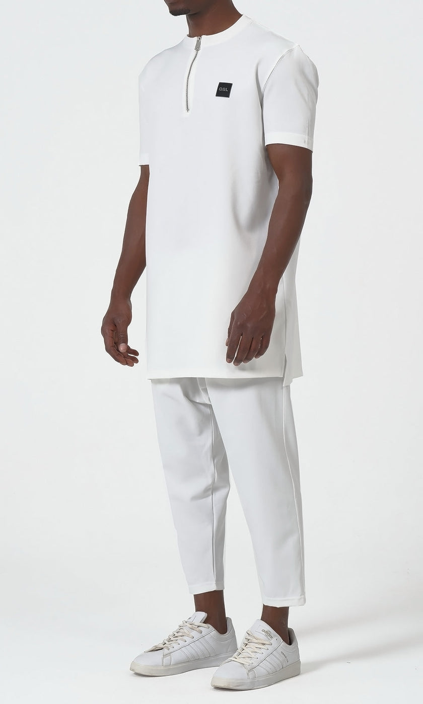 QABA’IL Silent Short Qamis and Sarouel Set in Cream