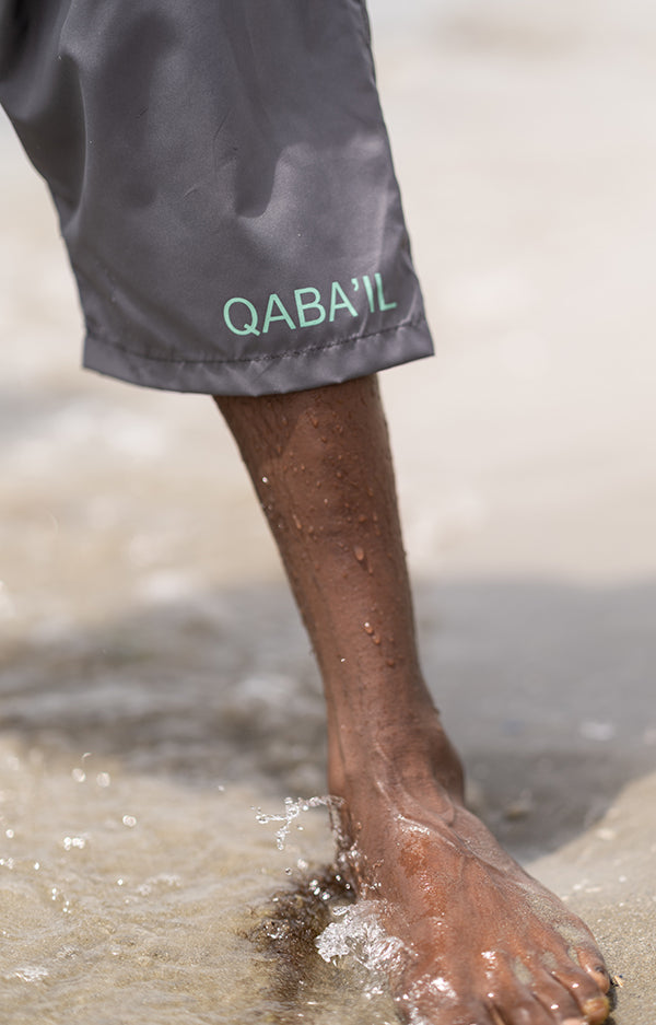  QL Halal Swim Shorts SB UNI in Grey - QABA'IL,