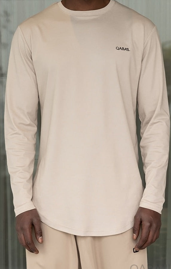  QL Lightweight Long Sleeves T-shirt 60T in Beige - QABA'IL,
