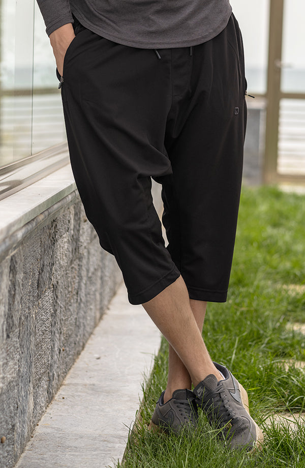  QL PT Lightweight Cropped Trousers CSD in Black - QABA'IL,