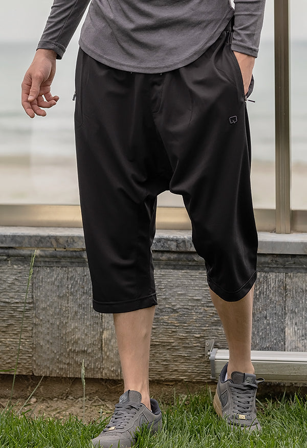  QL PT Lightweight Cropped Trousers CSD in Black - QABA'IL,