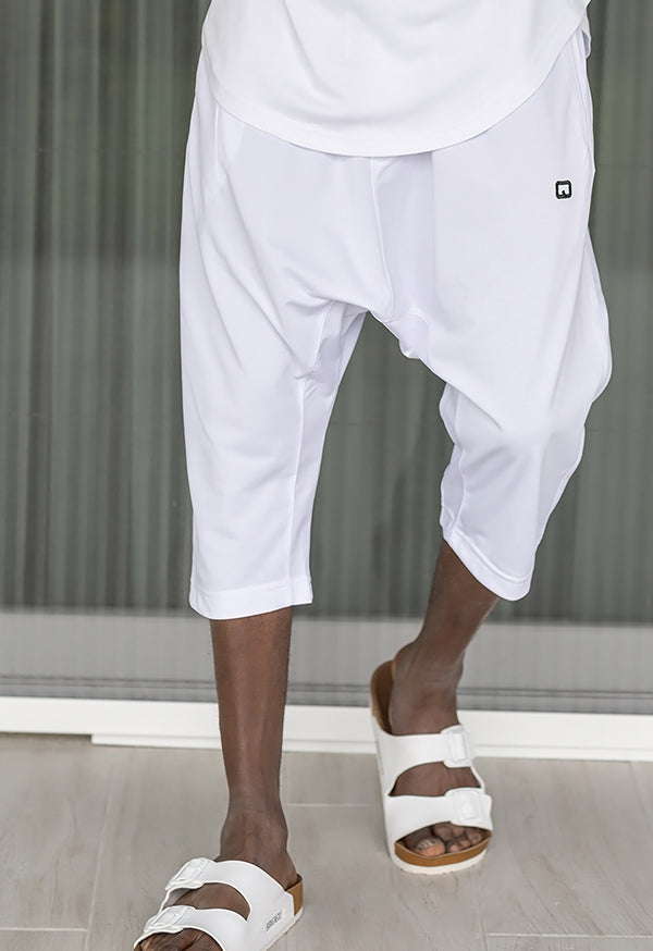  QL PT Lightweight Cropped Trousers CSD in White - QABA'IL,
