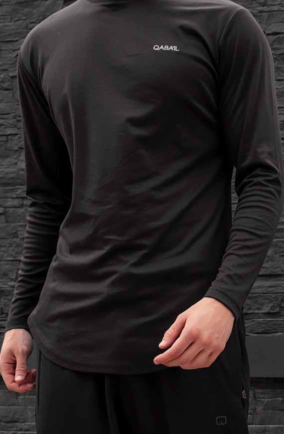  QL Lightweight Long Sleeves T-shirt 60T in Black - QABA'IL,