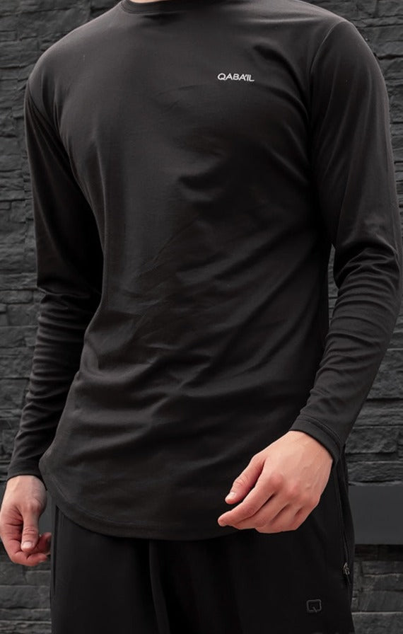  QL Lightweight Long Sleeves T-shirt 60T in Black - QABA'IL,