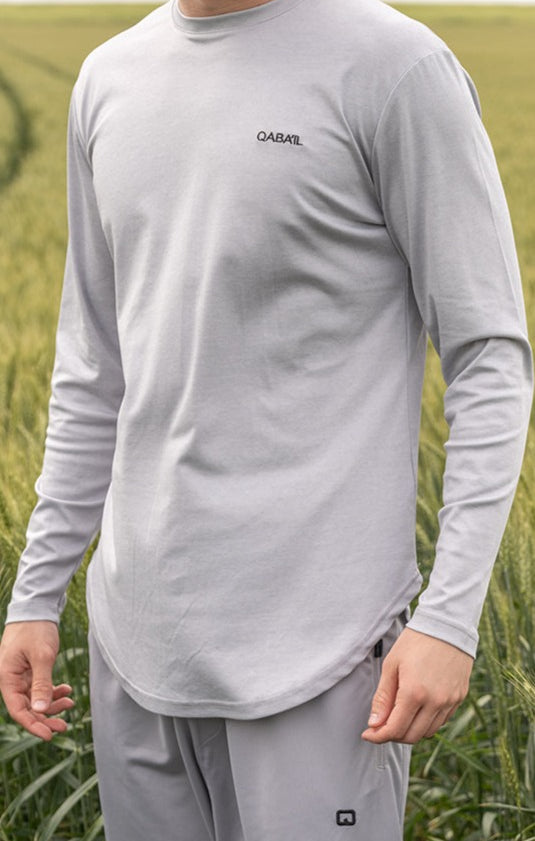  QL Lightweight Long Sleeves T-shirt 60T in Grey - QABA'IL,