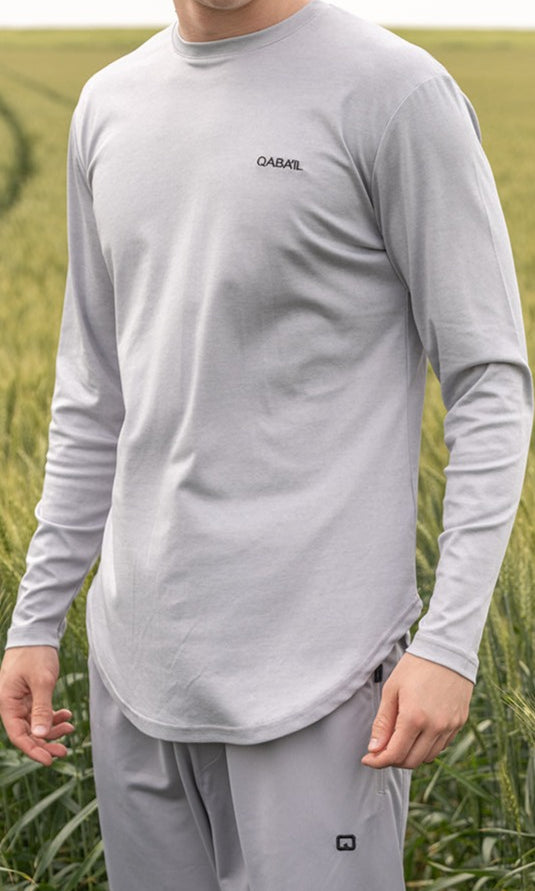  QL Lightweight Long Sleeves T-shirt 60T in Grey - QABA'IL,