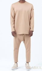 QL Futurx Relaxed Sweat and Ankle Jogger Set in Beige