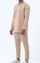 QL Futurx Relaxed Sweat and Ankle Jogger Set in Beige