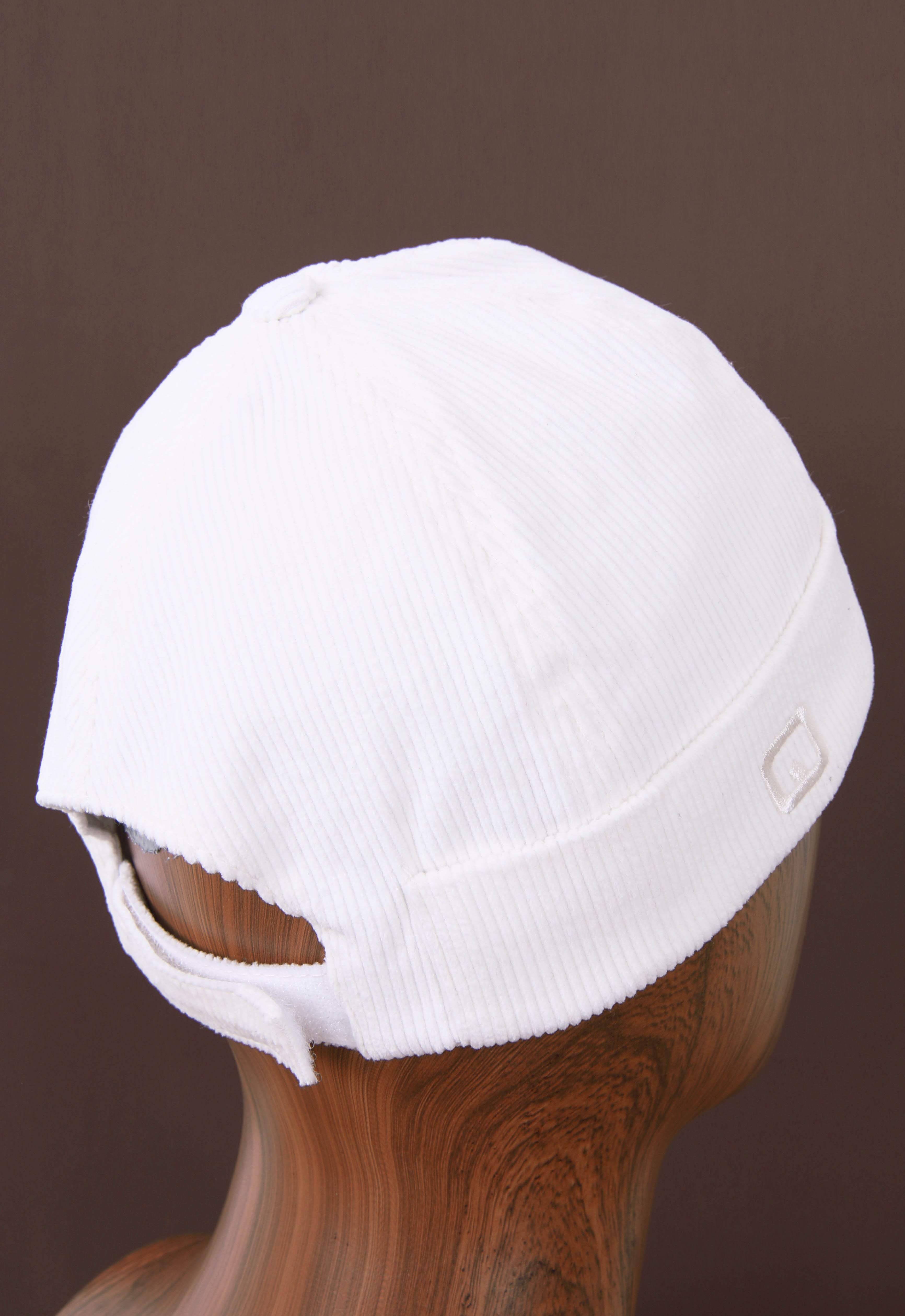  QL Velvet Docker Hat in Cream - QABA'IL,