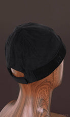 QL Velvet Docker Hat in Black