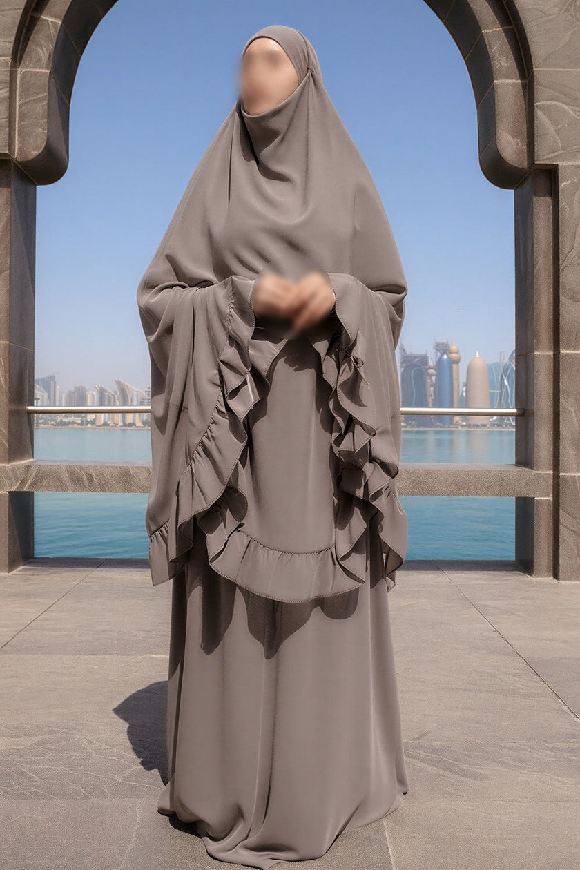 SUBLIME Nidah Premium Prayer Set ES003 in Dark Taupe