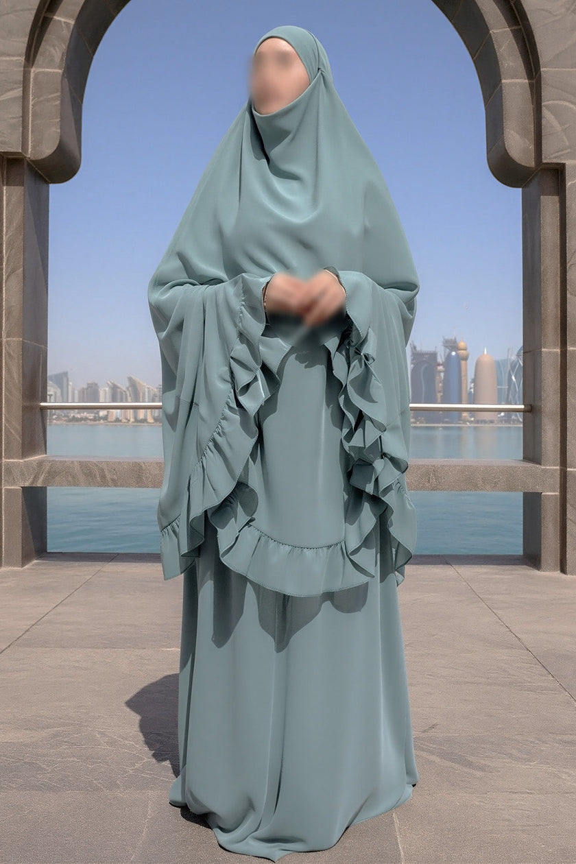 SUBLIME Nidah Premium Prayer Set ES003 in Blue Green