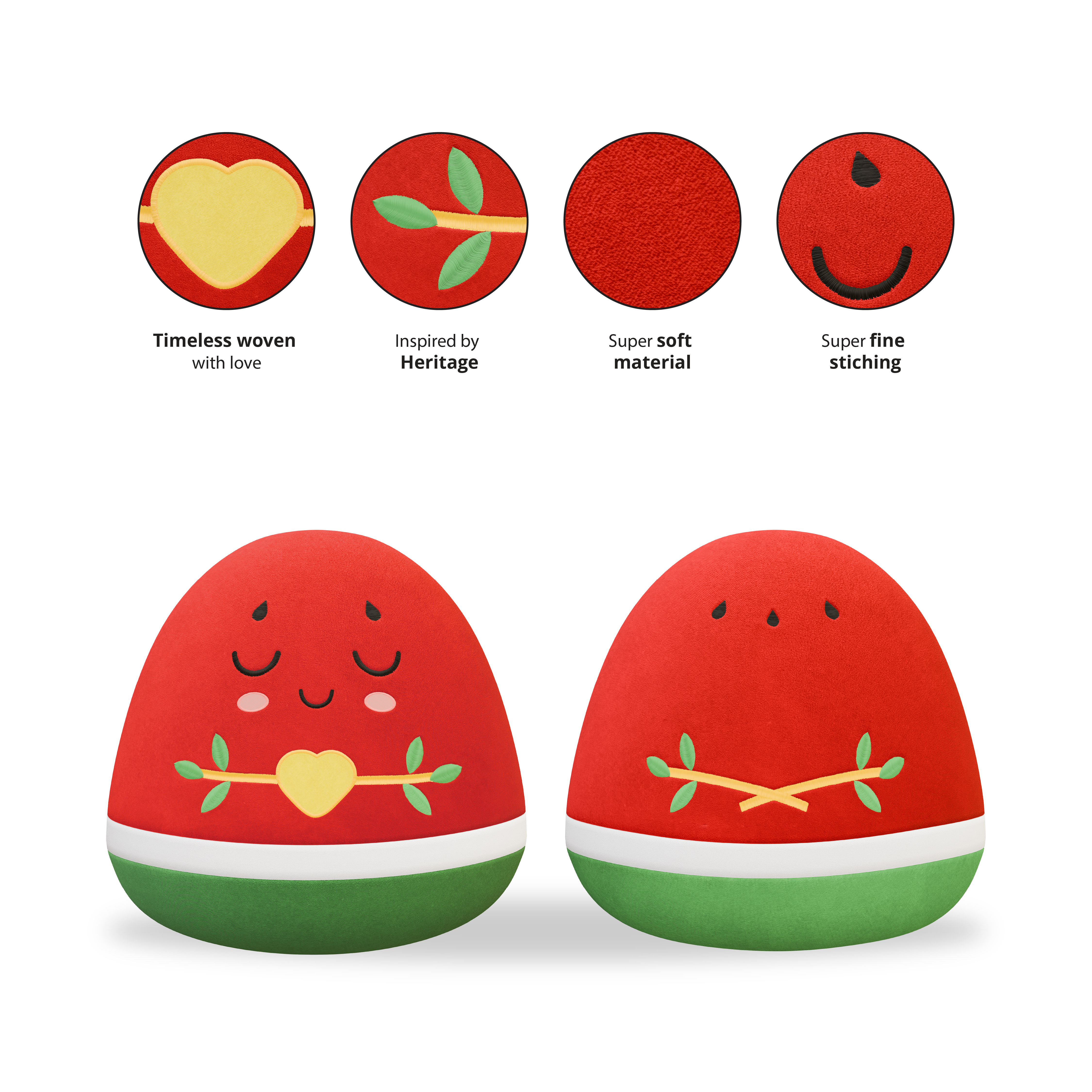 Pack of 3 Watermelon Plushie - 40cm Soft Cuddly Pillow Adorable Fruit Plush Muslim Doll [SPECIAL DEAL]  | A beautiful Ramadan & Eid Gift for Loved Ones