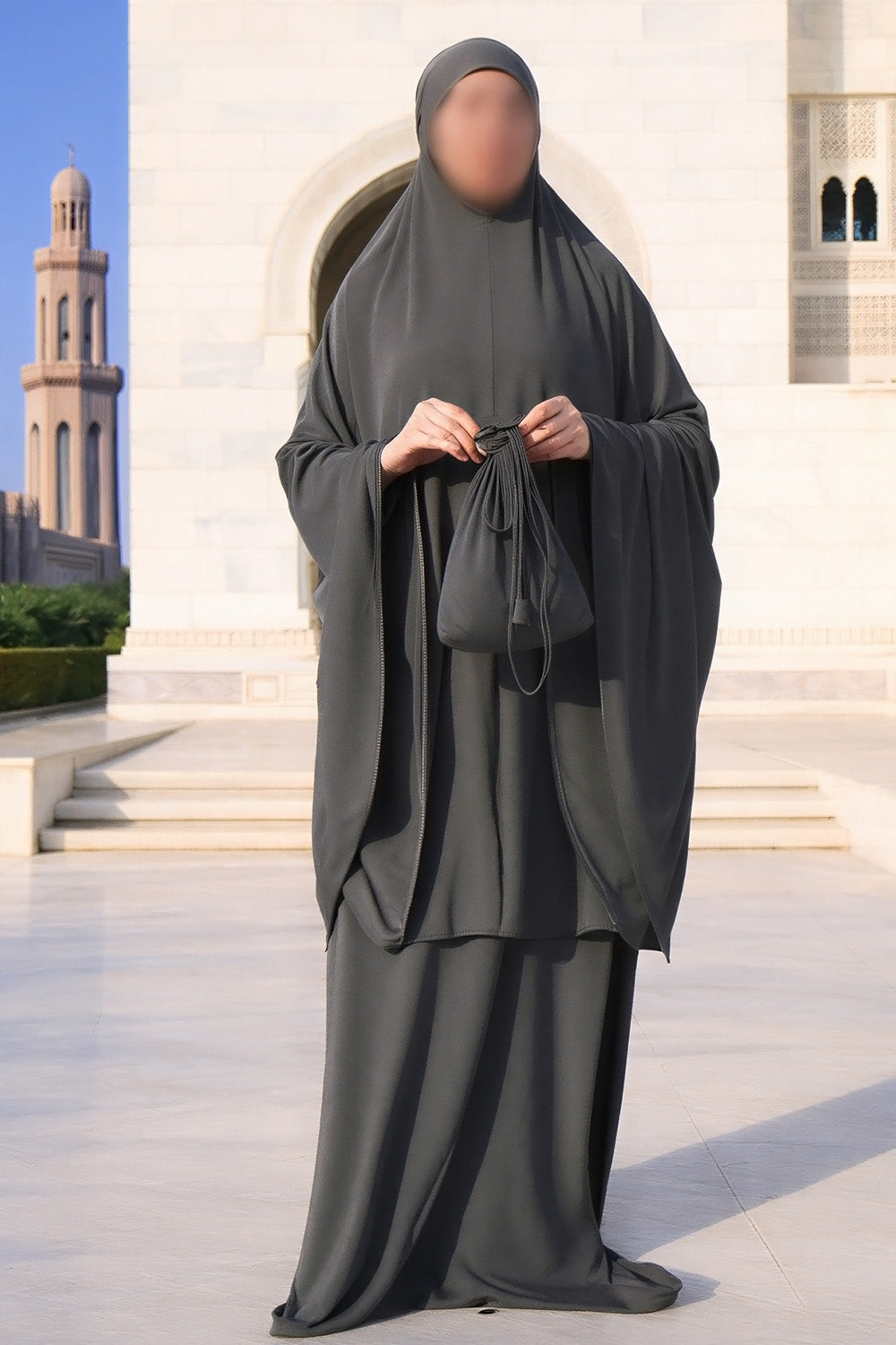 SB Jersey Prayer set with carrying bag  ES007 in Dark Gray