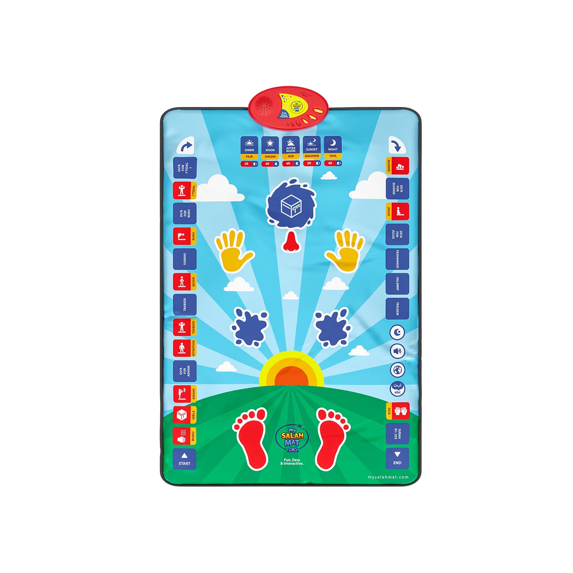 Tapis de prière interactif intelligent pour enfants | Avec traduction de la Salah | Un magnifique cadeau de Ramadan et d’Aïd pour vos proches