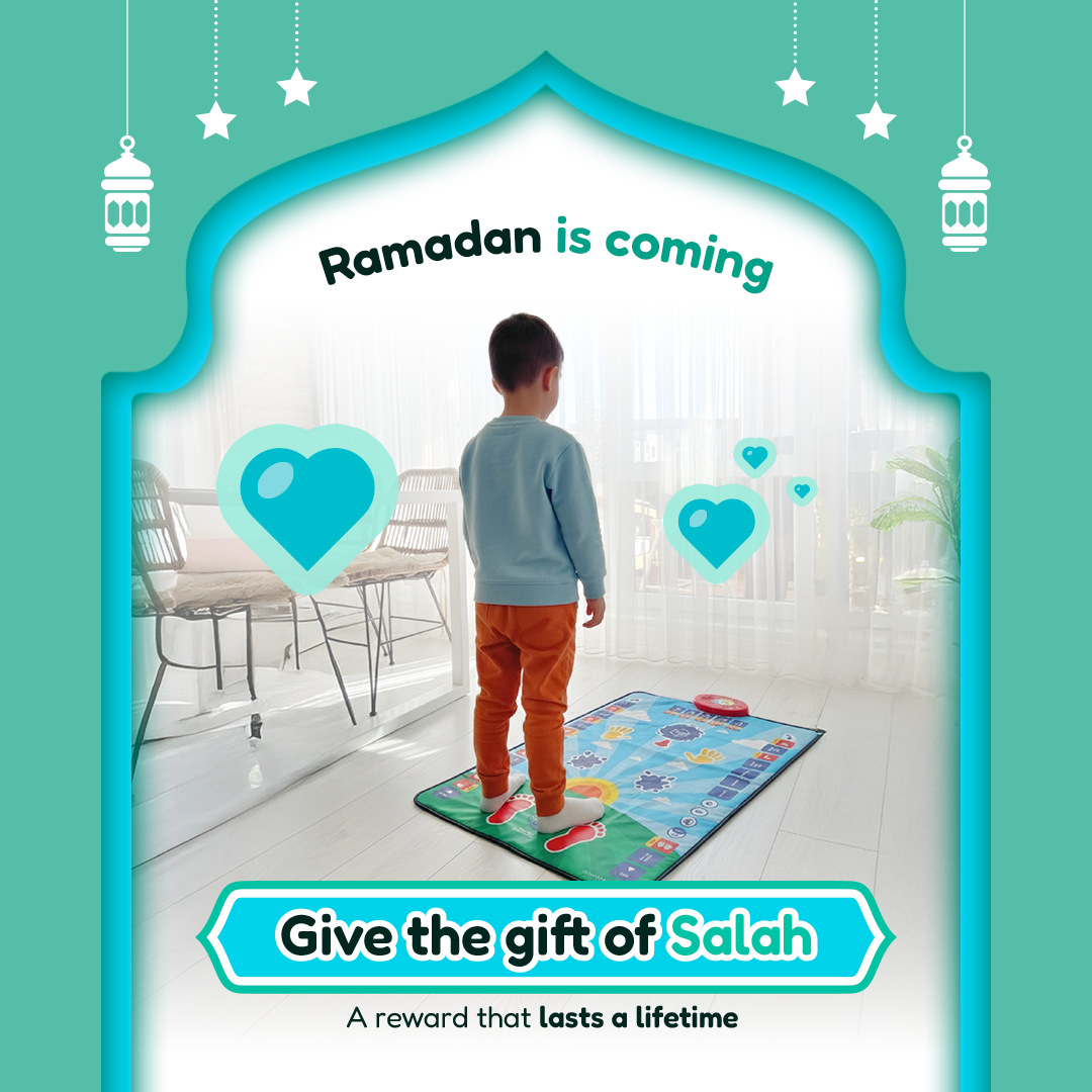 Tapis de prière interactif intelligent pour enfants | Avec traduction de la Salah | Un magnifique cadeau de Ramadan et d’Aïd pour vos proches