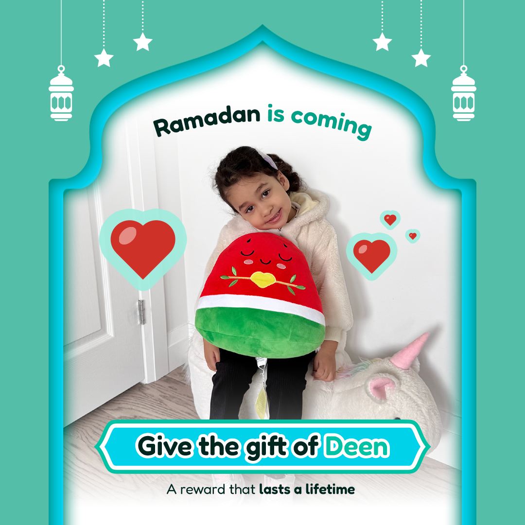 Lot de 12 – Porte-clés peluche Nūr la Pastèque 8 cm [OFFRE SPÉCIALE] | Doudou tout doux | Un magnifique cadeau de Ramadan et d’Aïd pour vos proches