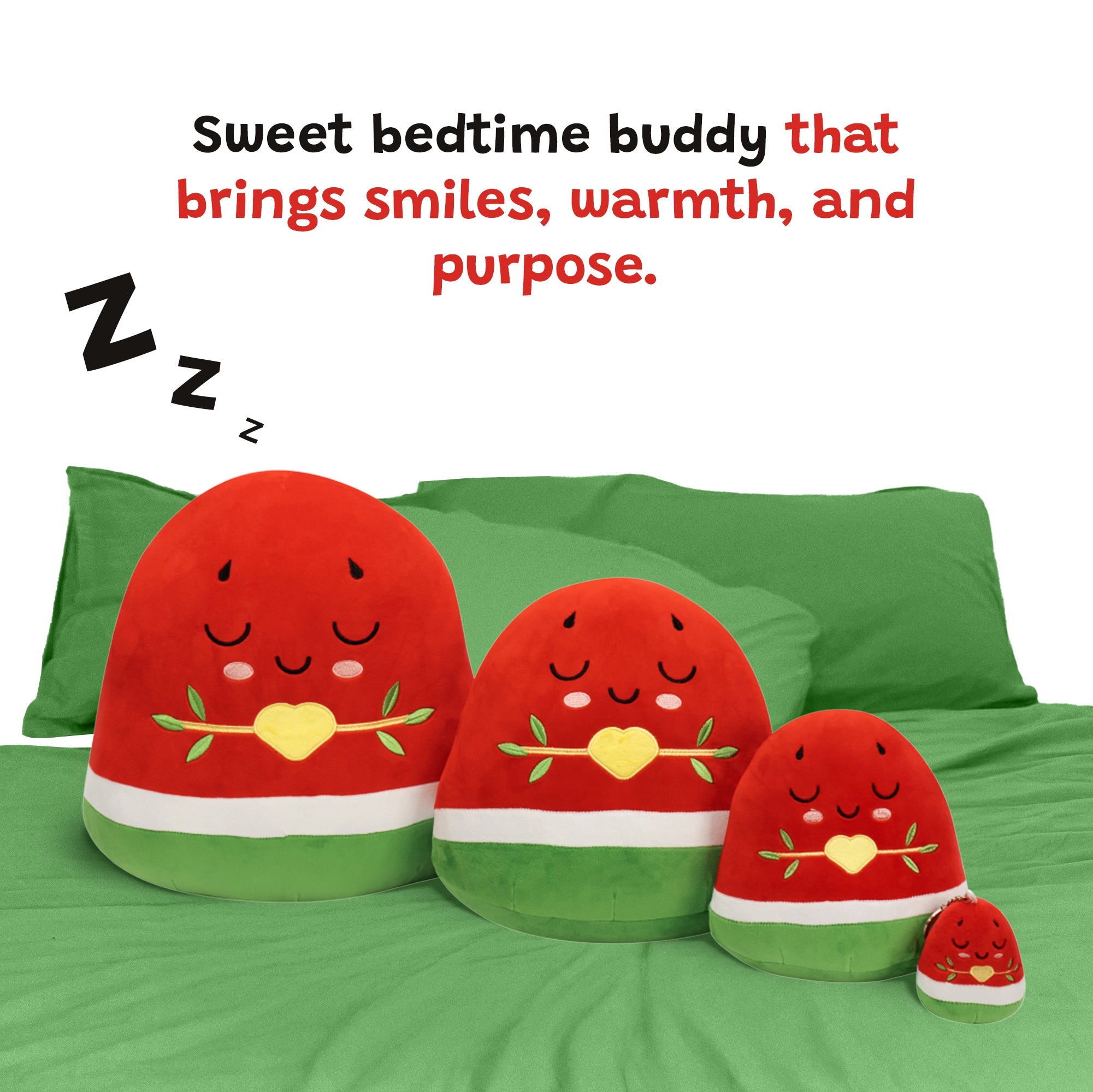 Watermelon Plushie - 30cm Soft Cuddly Pillow Adorable Fruit Plush Muslim Doll | A beautiful Ramadan and Eid gift for loved ones