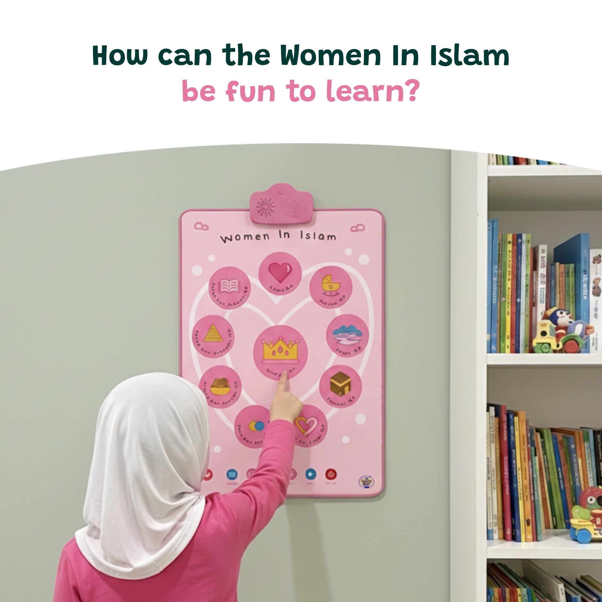 Fresque murale interactive & tapis audio « Les femmes en Islam » | Touchez, écoutez et découvrez leurs histoires inspirantes | Un magnifique cadeau de Ramadan et d’Aïd pour vos proches