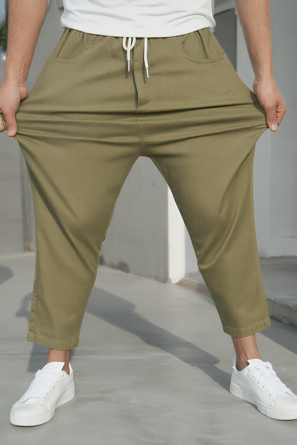 QL Sarouel Jean Stretch Regular Drop in Khaki