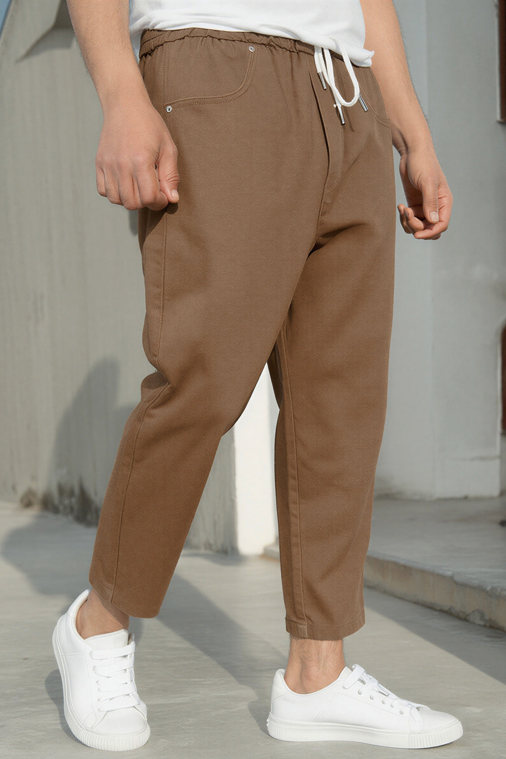 QL Sarouel Jean Stretch Regular Drop in Brown