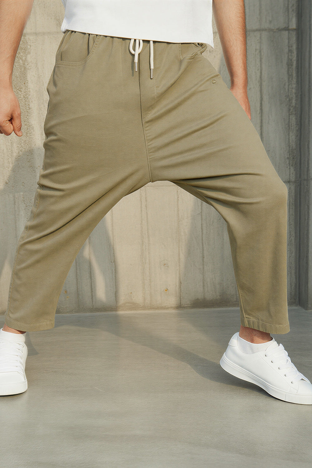 QL Sarouel Jean Stretch Regular Drop in Khaki