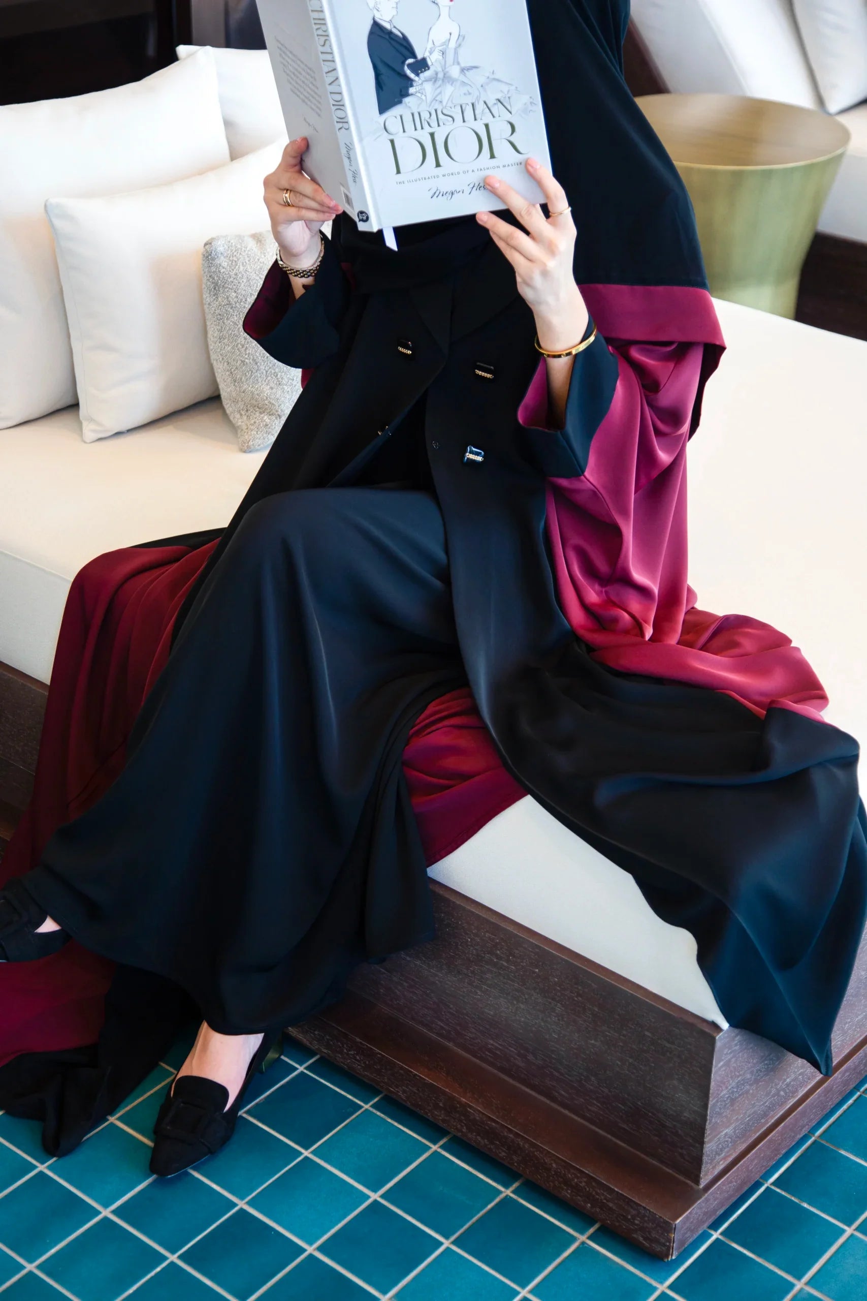 EYANA en bordeaux et noir