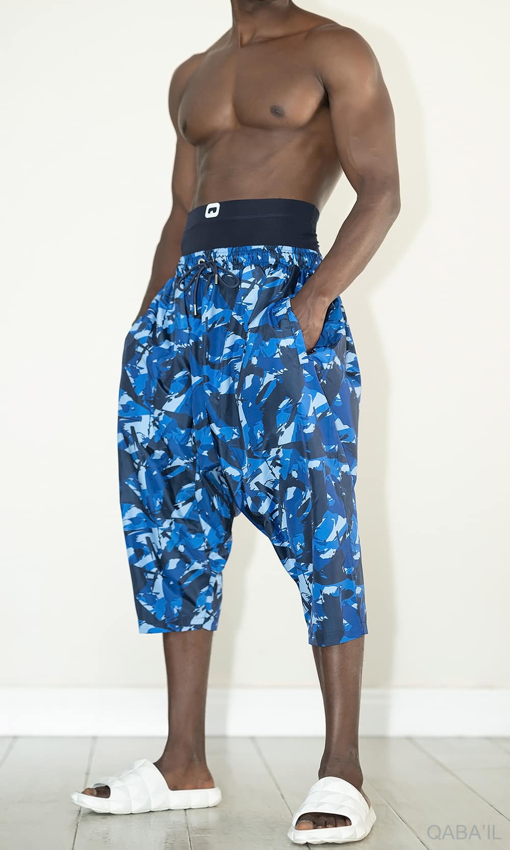 QL Halal Swim Shorts SB ARMY in Navy Blue