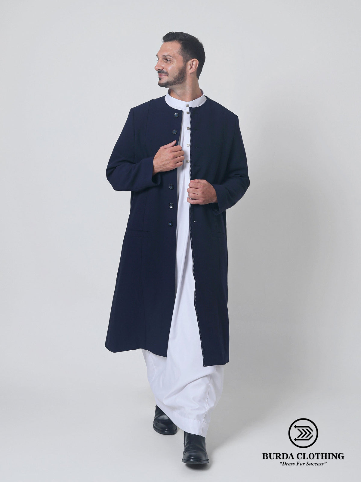 Navy Blue Overcoat