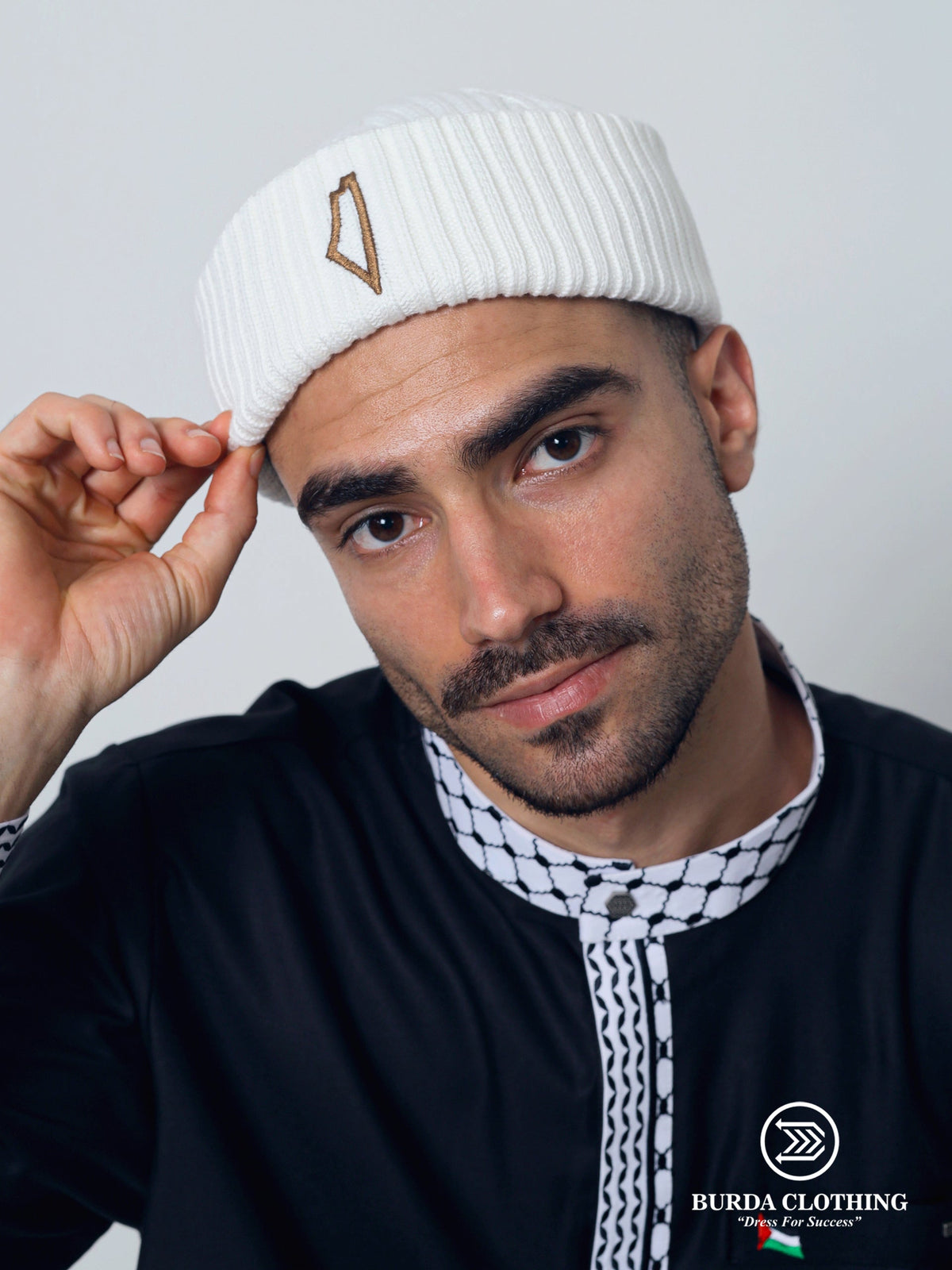 Palestine Map Folded Beanie