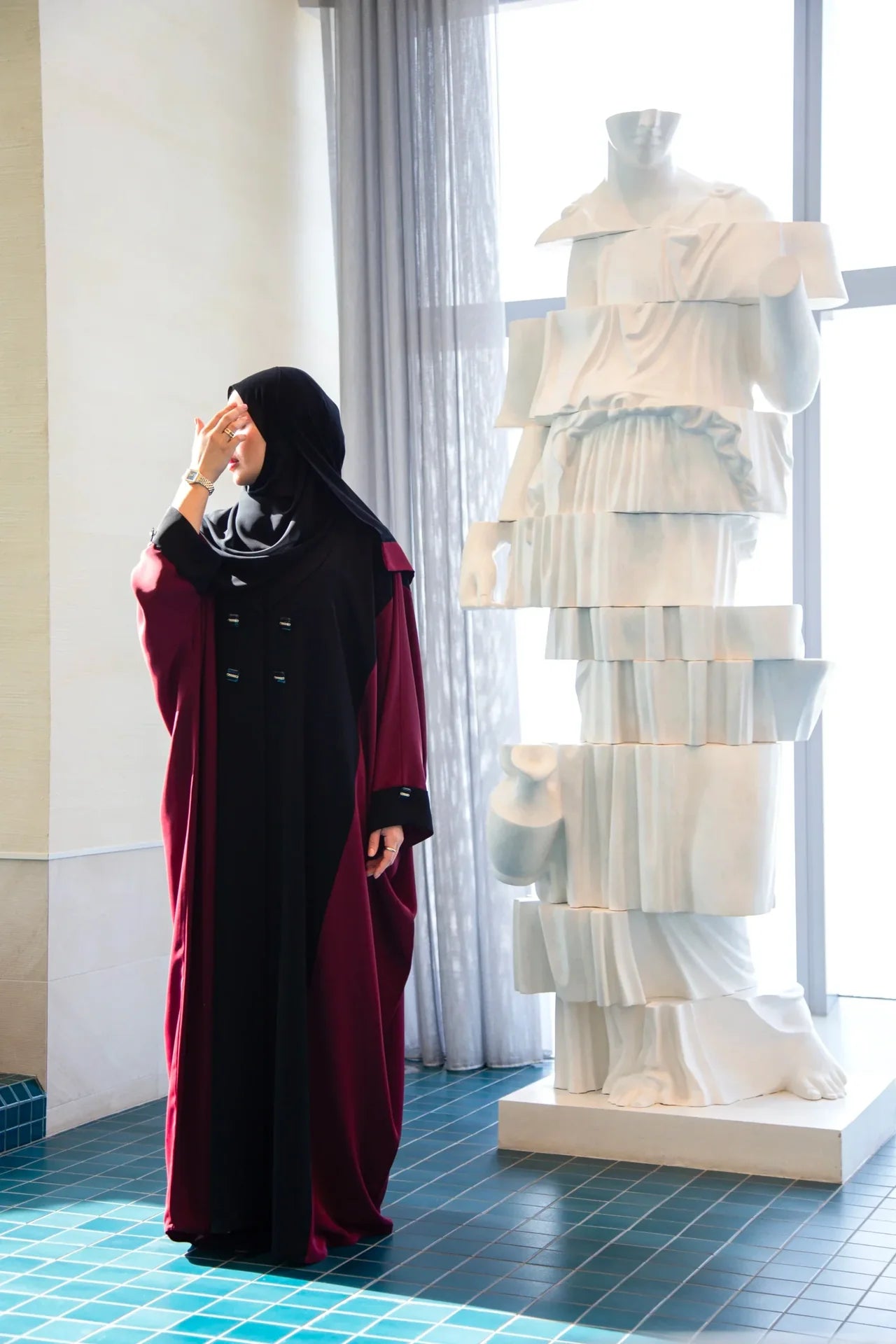 EYANA In Maroon and Black