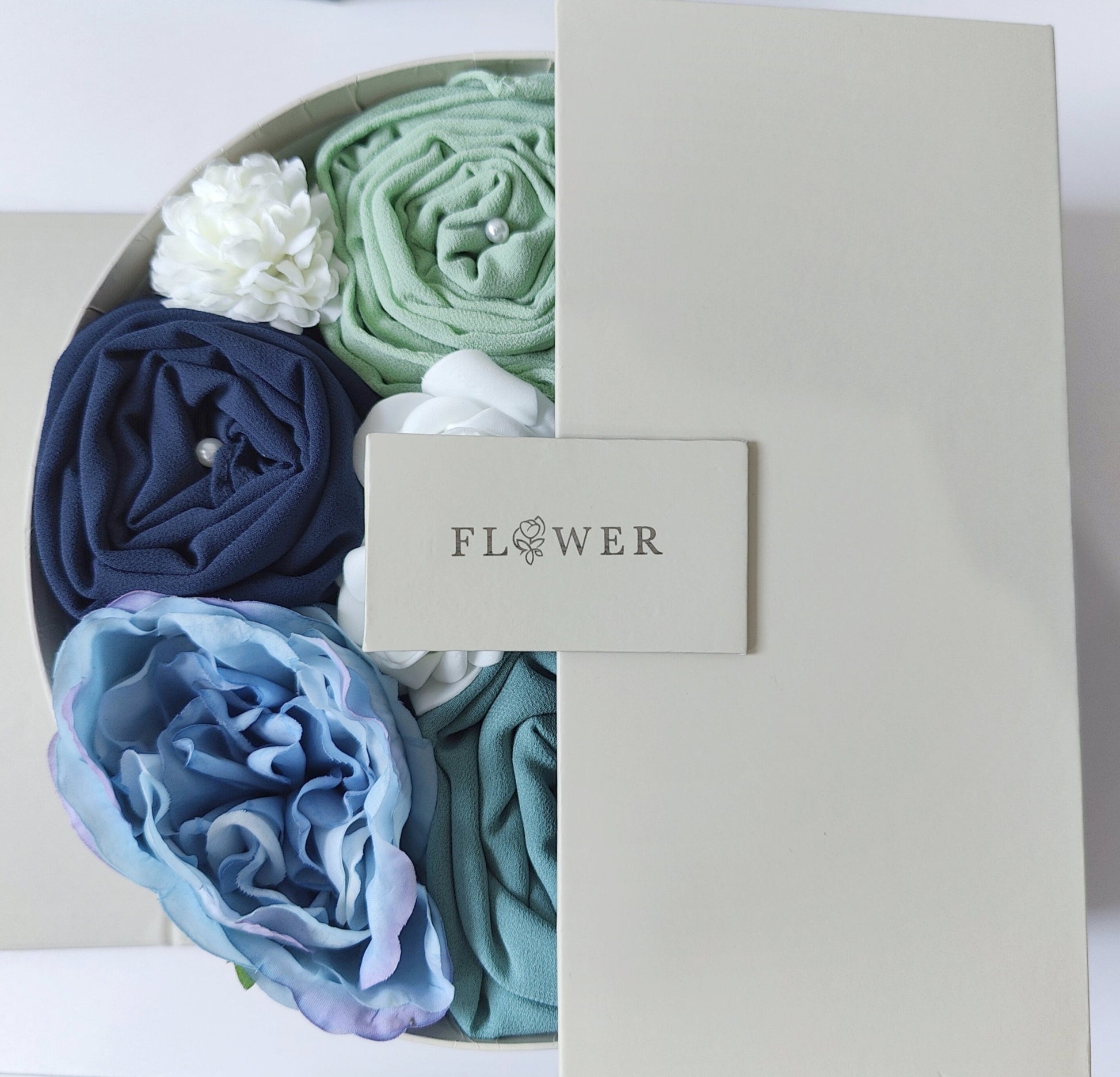  Pandora's Midnight Blue Hijab Gift Set Preset - Tahani Boutique,